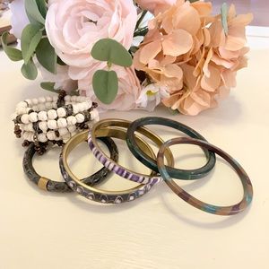 Bangle bracelet lot of six
